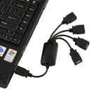 LED High Speed 4 Ports USB 2.0 Multi HUB Splitter Adapt For PC Laptop