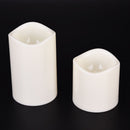 3pc LED Flameless Candles  Pillar 12 Color Changing w/ Remote Glow Wedding G_