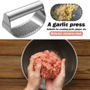 Stainless Steel Curved Garlic Press Crusher Manual Ginger Mincing Masher A