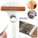 Guitar Bridge Saddle Nut Files Set For Bass Luthier Ukulele With 9pcs Sand Paper