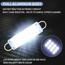 10x 6000K White 44mm 12-SMD Rigid Loop LED Dome Door Interior Light Bulb OZ