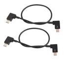 2 Pieces Right Angle USB Type-C Male to Male, Data Sync Extension Cable Short