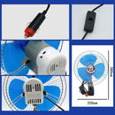 25W 8in Car Truck Oscillating Clip-on Air Fan Strong Wind Cooler (12V)