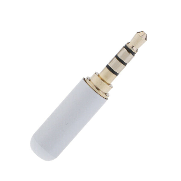 2Pcs Male Jack 3.5mm 1/8" Mini Audio Plug Stereo Adapter Soldering Blue + White