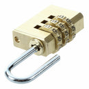 3-D Brass Resettable Combination Padlock Backpack Luggage Coded Lock