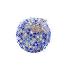 Strap Ball Car Keychain Charm Pendant Key Ring For Women Blue White