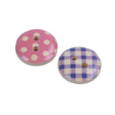 100pcs 15mm Flower Plants Mixed Colors Pattern Round Buttons Wooden Sewing  I5F9