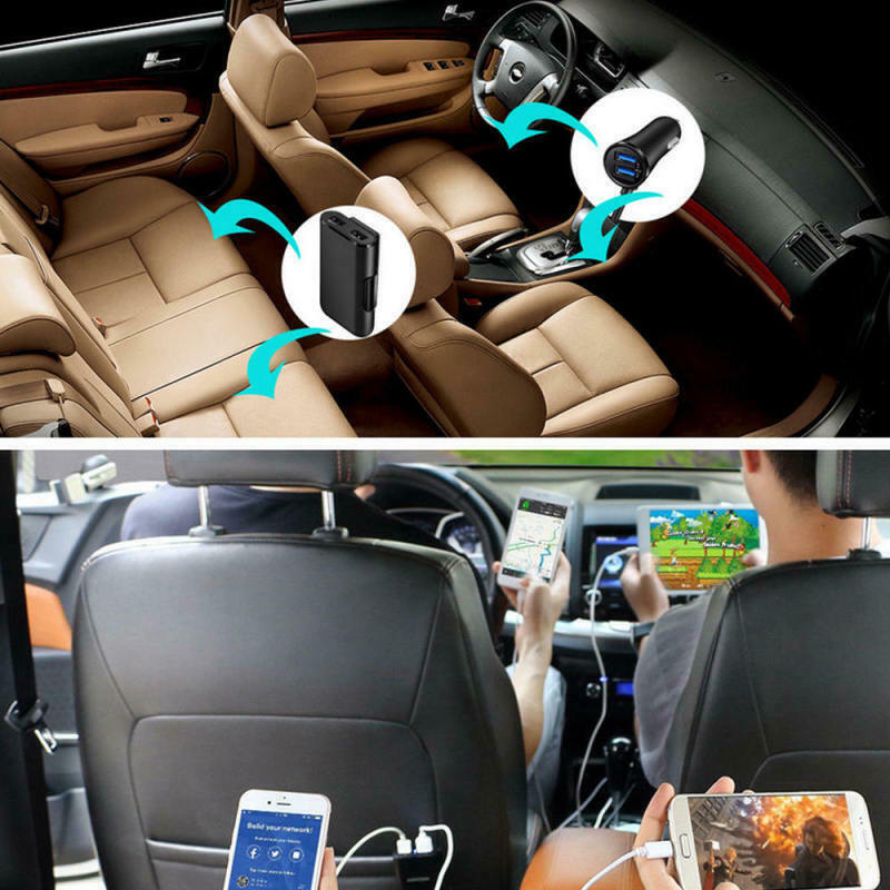 Universal In Car Auto Phone Charger Socket Adapter 4 USB Port Multi Fu SVV