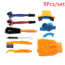 9Pcs/set Bike Chain Cleaner Scrubber Brushes Bike Wash Tool Set Cleaning Kit Ew