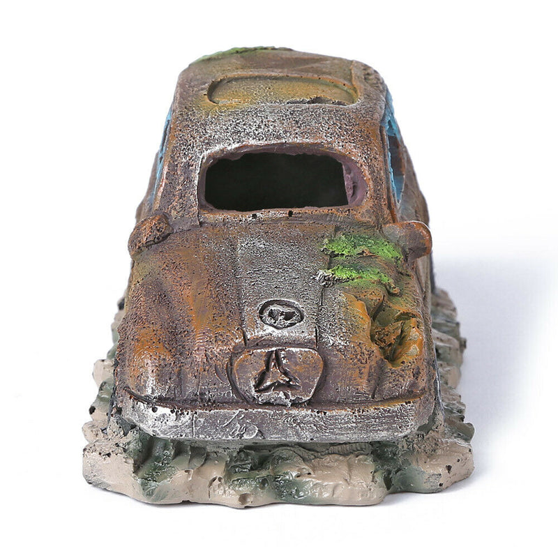 Fish Tank Landscaping Aquarium Ornaments Retro Imitation Old Car Moss Decoration