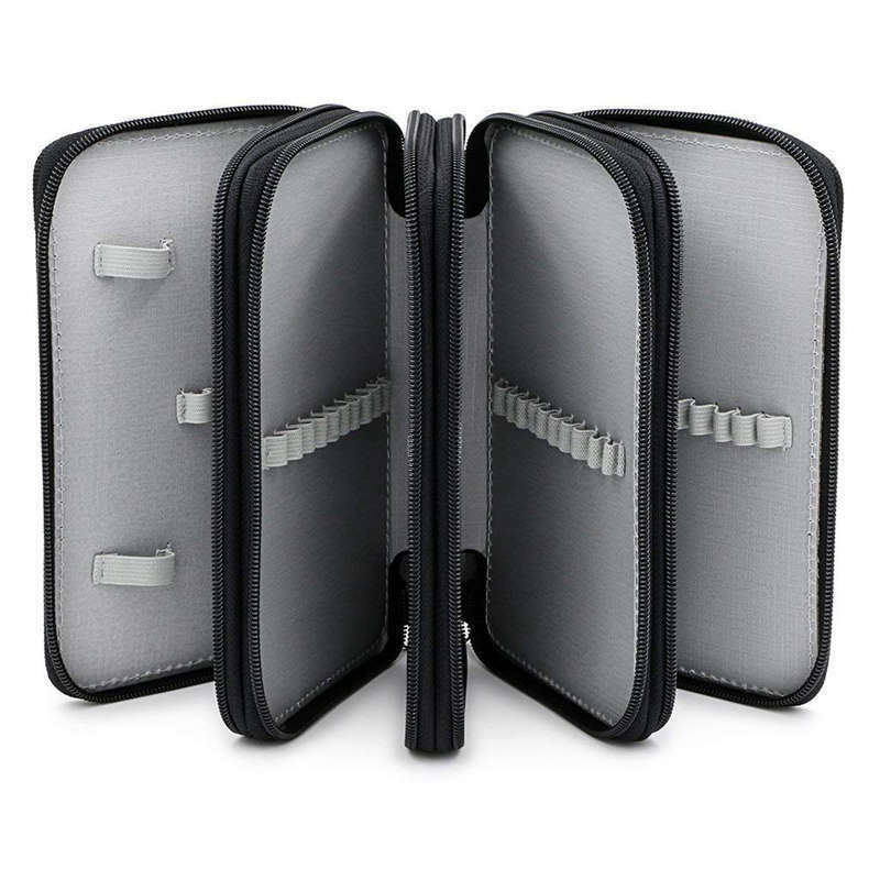 72 Holes 4 Layers Pencil Case For School Student Oxford Bag Marker Storage  N6M9