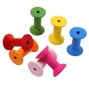 20pcs DIY Handmade Collection Wooden Spools Colorful Bobbins Sewing Crafts