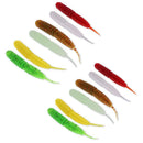 10Pc Soft Plastic Fishing Lures Grubs Worms Baits Trout-Bream 6cm
