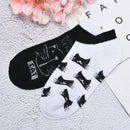 Women Big face cat Comfortable Cotton Sock Slippers Short Ankle Socks OZ