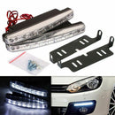 Newest 2pcs High Quality Super White 8 LED Daytime Running Lights 12V DC He G3D7