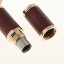 Red Wood Pocket Stainless Steel Cigar Punch Cutter With Key Chain Keyring