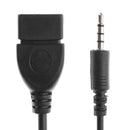 3.5mm Male Plug Jack To USB 2.0 Female Car Stereo Audio Adapter Converter CabTO