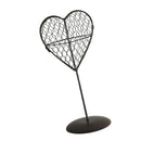 2Pcs Iron Wire Heart Shape Stand Succulent Pot Standing Planter Plant Holder