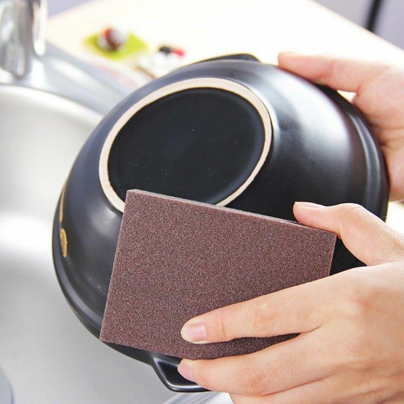 Carborundum Kitchen Clean Rub Pot Rust Focal Stains Cleaning Sponge Brush Tool