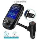 Universal Bluetooth FM Transmitter 1.8" Color Screen J2D2 Kit Wire Receiver K0H3
