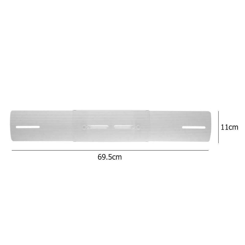 Adjustable Air Conditioner Cover Windshield Air Conditioning Baffle (White)