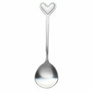 Heart Shaped Silvery Stainless Steel Coffee Tea Spoon Y9N8