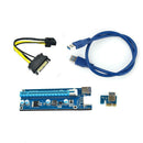 USB 3.0 PCI-E Express 1x  Extender Riser Card Adapter 6PIN Power Cable