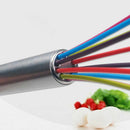 10 inches Egg Whisk Silicone Nonstick Silicone Mixer Heat-resistant Egg Bea F1I8