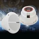 1 Pair Waterproof 25W Full Range Marine Boat Ceiling Wall Speakers Lawn Gar M2N8