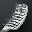 Professional Ribs Comb Women Wet Massage Styling Tool Hairbrush(White) A