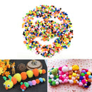 1000 Mixed FLUFFY Felt Pom poms Ball Assorted Colors Craft DIY snow balls   Z