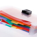 A6 Rainbow Expanding Document Bills Folder 13 Pocket School Accordion Folder New
