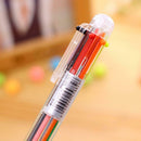 Novelty Multifunction 6 in 1 Colorful Ballpoint Pen Multicolor Stationery A