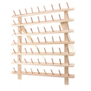Unfinished Wooden 63 Thread Spool Rack Sewing Storage Needlework Supplies