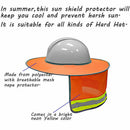 Construction Safety Hard Hat Neck Shield Helmet Sun Shade Reflective Stripe O8F5
