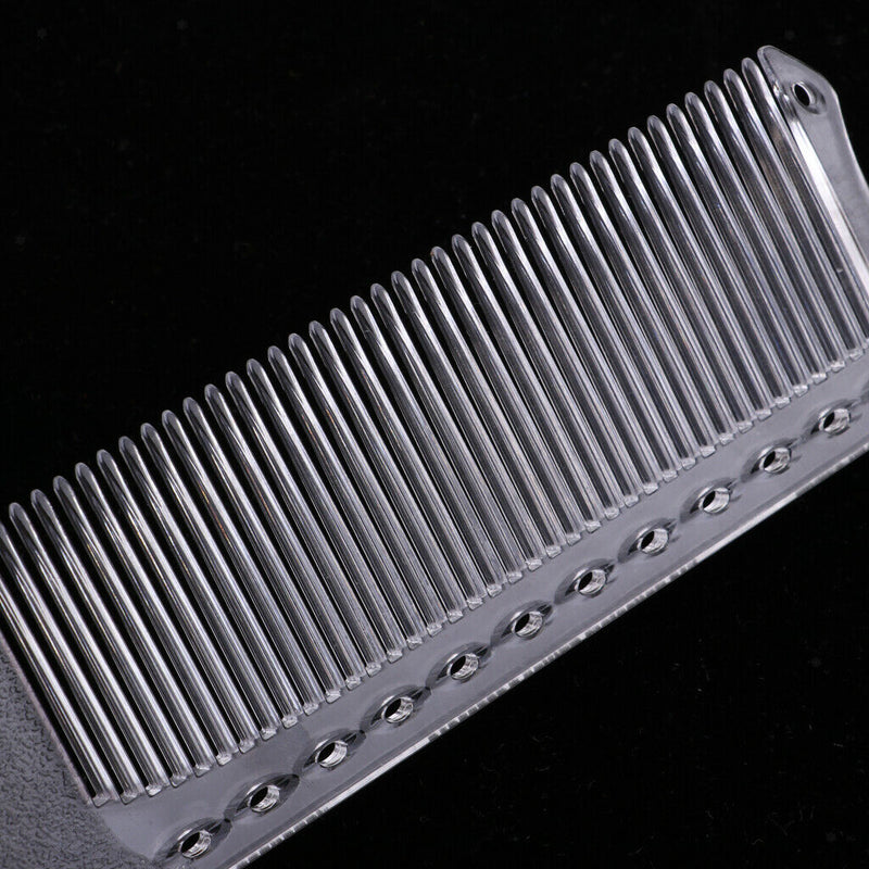 Clear Plastic Anti-static Barber Hairdressing Clipper Comb, Flat Top Fine