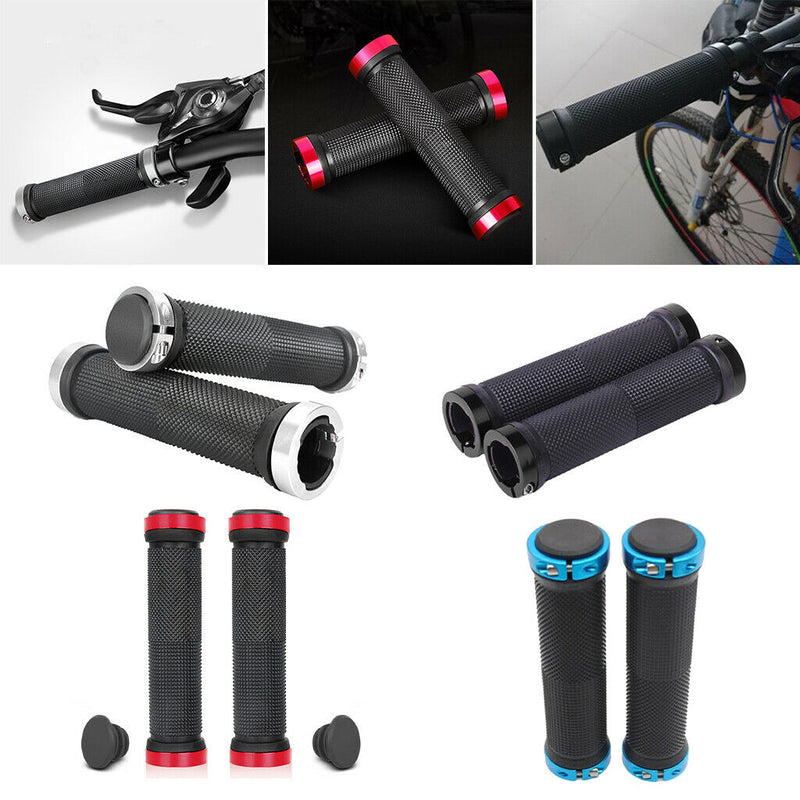 4 Pairs Biking Rubber Handlebar Grips Double Locking for Road BMX MTB Bike