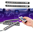 12V Car Interior RGB LED Strip Lights Foot Atmosphere RC Light Control Remo H8W7