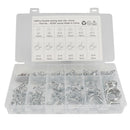 100pcs 12 Sizes Double Wire Spring Hose Clamps Fuel Line Hose Tube Clip Assorted