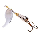 8.7cm Hard Metal Fishing Lure Spinner Bait Spoon Tackle Bass Crankbait Hooks 10g