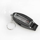 4IN1 Compass Thermometer Whistle Magnifier Versatile with Keychain Travel