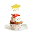 40pcs Set Graduation Cap Cheering Boy Shape Cupcake Topper Grad Decoration