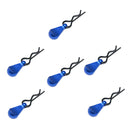 6pcs Metal Body Clip Pins with Pull Tabs for 1/8 1/10 RC Truck Buggy Crawler