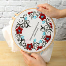 DIY Dream Flower Embroidery Cotton Thread Cross Stitch Needlework Kit Craft