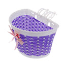 Girls Bike Front Basket Bicycle Scooter Handlebar Streamer Air Horn Bell Purple