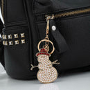 Snowman Keychain Pendant DIY Point Diamond Keychain Decorative Quality  XGL