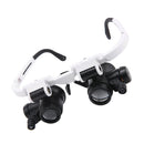 Magnifying LED Black Eye Glasses 8x 23x Jeweler Watchmakers Repair Magnifier