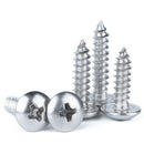 50Pcs M3* 6-14mm Truss Head Sheet Metal Self Tapping Screw Kit A4 316 Stainless