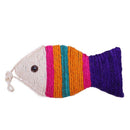 Sisal Rope Fish Shaped Cat Kitten Hanging Scratcher (Random Color) U6E9