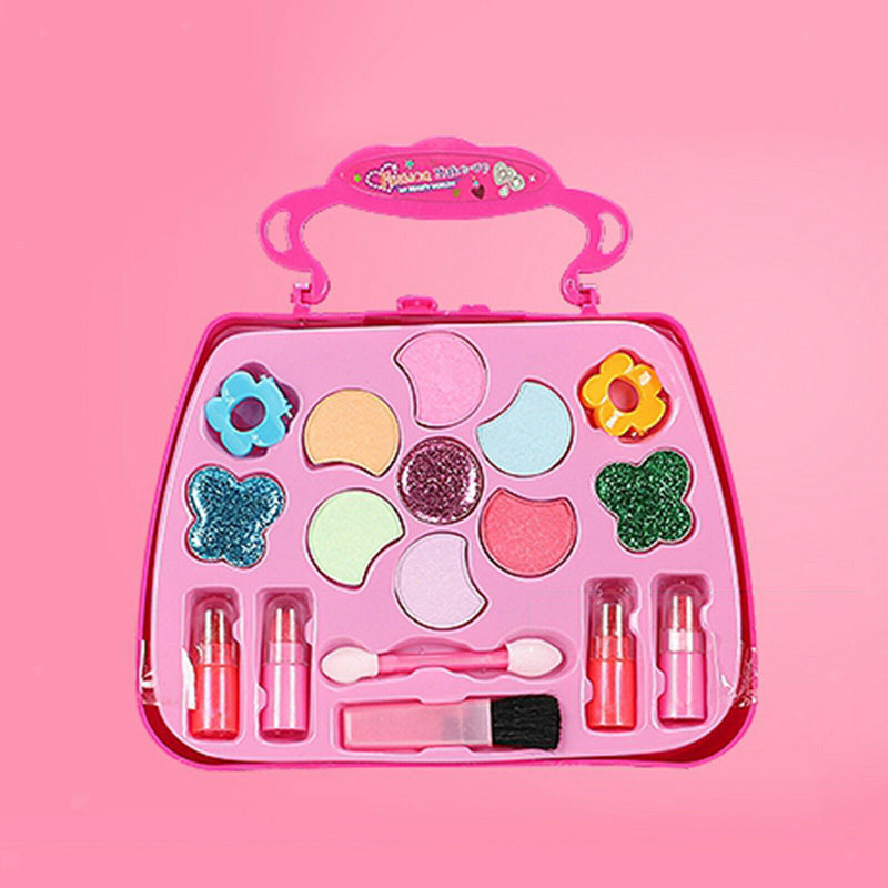 Girls Makeup Set Palette Handbag Kids Play Eyeshadow Pretend Play Style 1